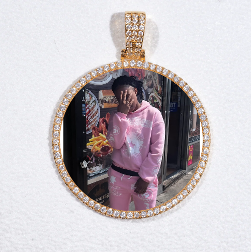 MEDIUM 3D CIRCLE CUSTOM PICTURE PENDANT