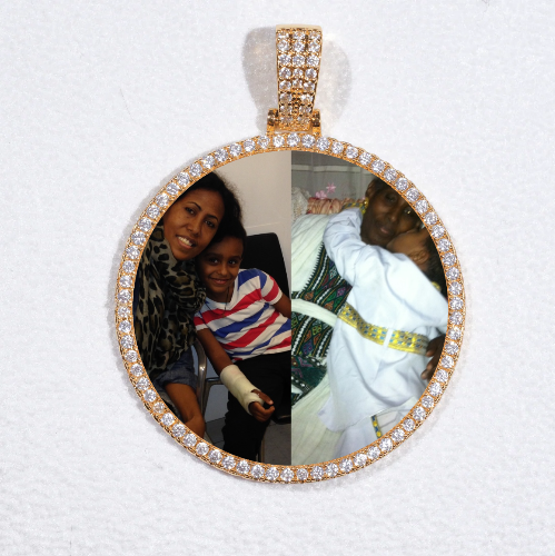 MEDIUM 3D CIRCLE CUSTOM PICTURE PENDANT