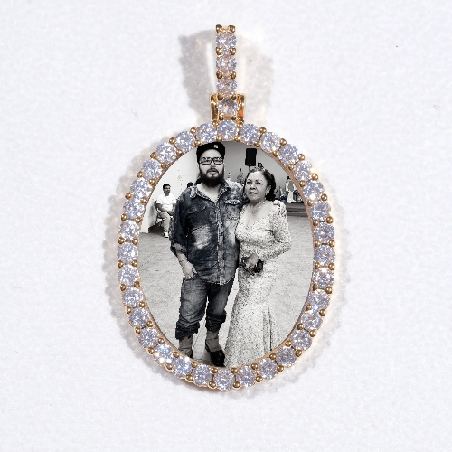 3D Oval Custom Picture Pendant
