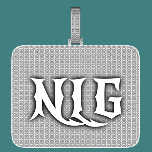 CUSTOM LETTER NECKLACE 3D BIG SQUARE