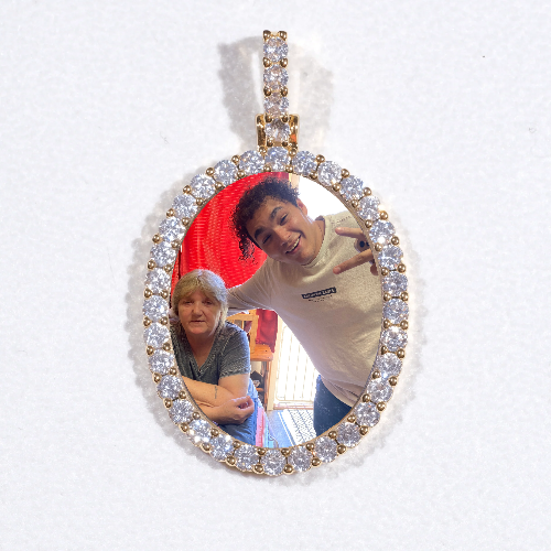 3D Oval Custom Picture Pendant
