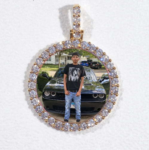 3D CIRCLE CUSTOM PICTURE PENDANT SMALL SIZE