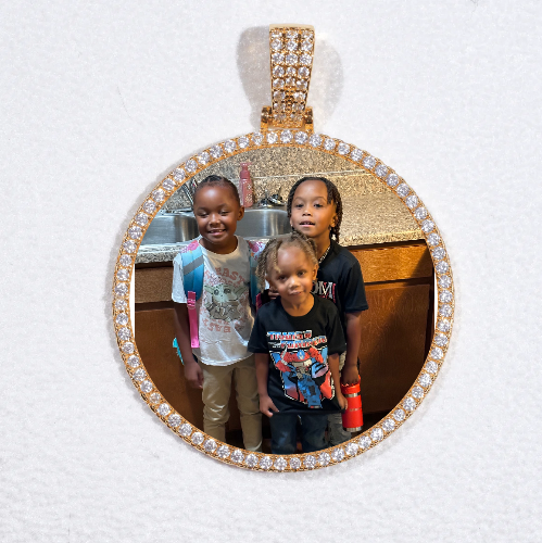 MEDIUM 3D CIRCLE CUSTOM PICTURE PENDANT