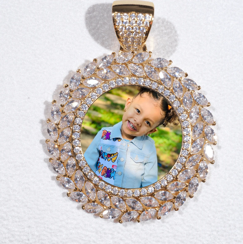 Large 3D Wheat Ear Custom Picture Pendant