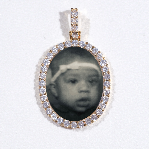 3D Oval Custom Picture Pendant