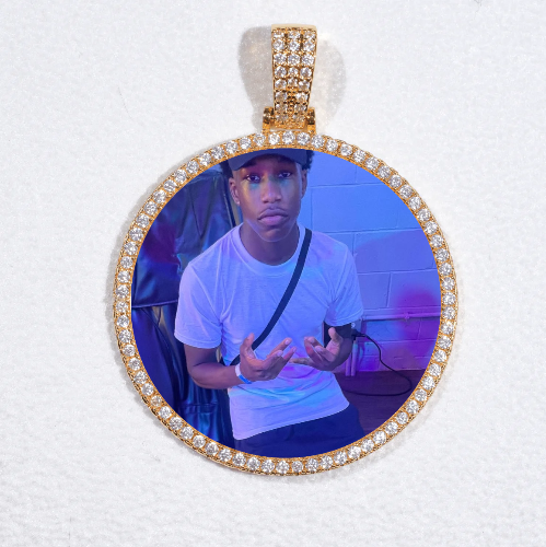 MEDIUM 3D CIRCLE CUSTOM PICTURE PENDANT