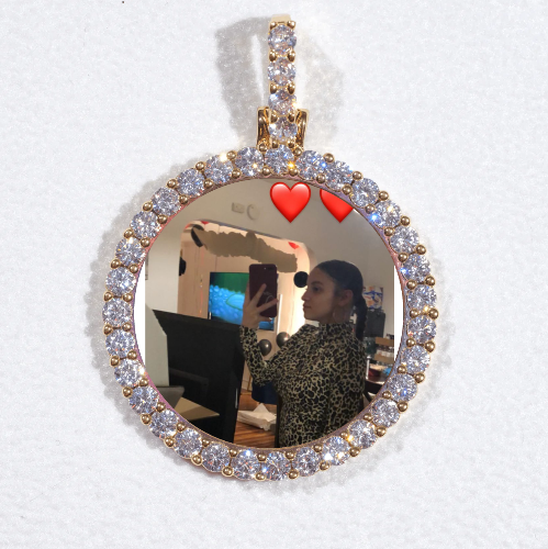 3D CIRCLE CUSTOM PICTURE PENDANT SMALL SIZE