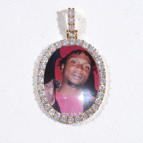 3D Oval Custom Picture Pendant
