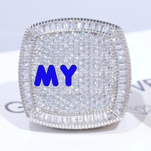 CUSTOM LETTER 3D ICED RING