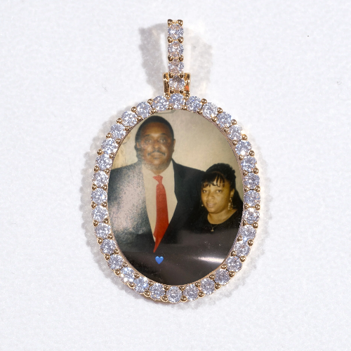 3D Oval Custom Picture Pendant