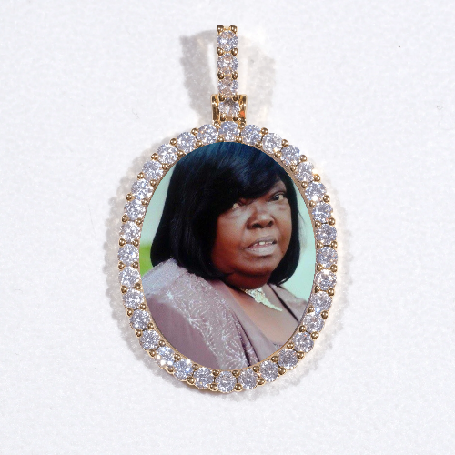 3D Oval Custom Picture Pendant