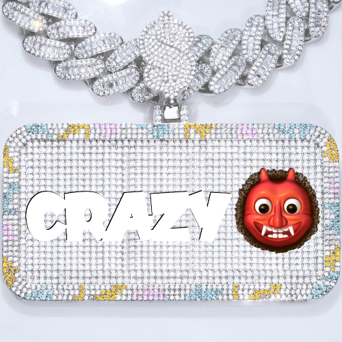 CUSTOM LETTER NECKLACE 3D COLORFUL SQUARE
