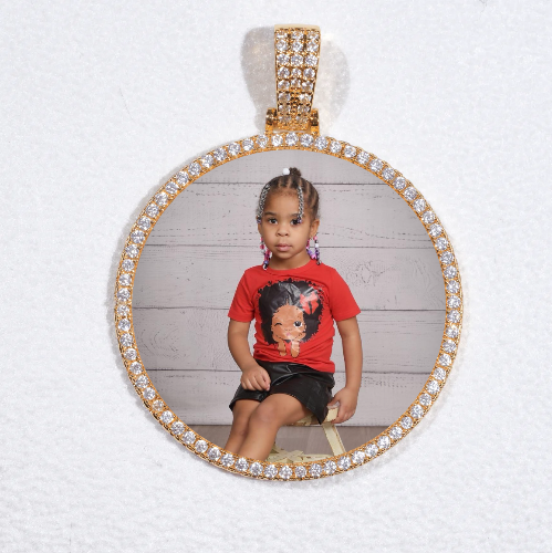 MEDIUM 3D CIRCLE CUSTOM PICTURE PENDANT