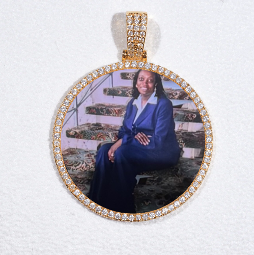 MEDIUM 3D CIRCLE CUSTOM PICTURE PENDANT