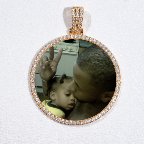 MEDIUM 3D CIRCLE CUSTOM PICTURE PENDANT