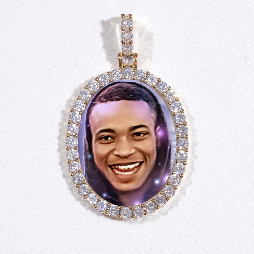 3D Oval Custom Picture Pendant