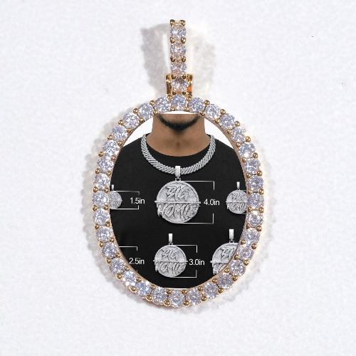 3D Oval Custom Picture Pendant