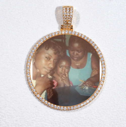 MEDIUM 3D CIRCLE CUSTOM PICTURE PENDANT