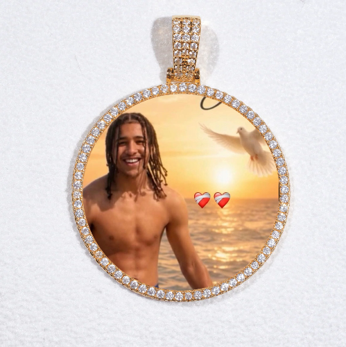 MEDIUM 3D CIRCLE CUSTOM PICTURE PENDANT