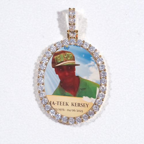 3D Oval Custom Picture Pendant