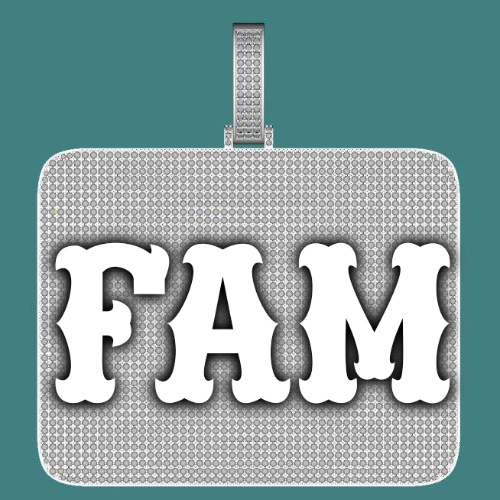 CUSTOM LETTER NECKLACE 3D BIG SQUARE
