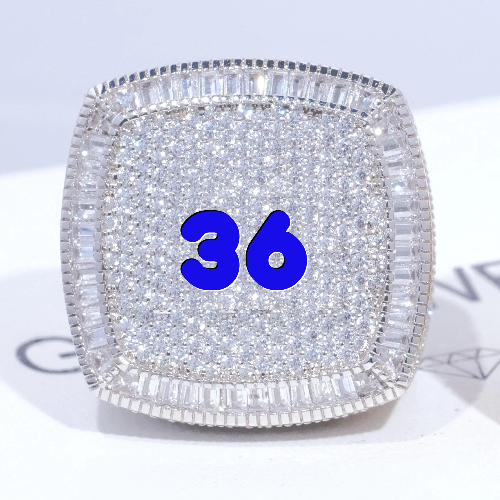 CUSTOM LETTER 3D ICED RING