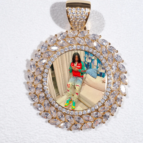 Large 3D Wheat Ear Custom Picture Pendant