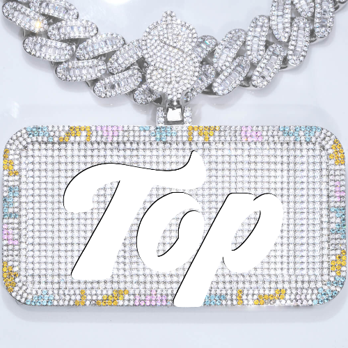 CUSTOM LETTER NECKLACE 3D COLORFUL SQUARE