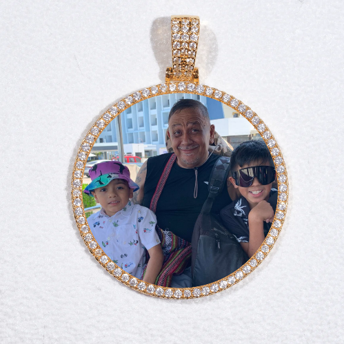 MEDIUM 3D CIRCLE CUSTOM PICTURE PENDANT