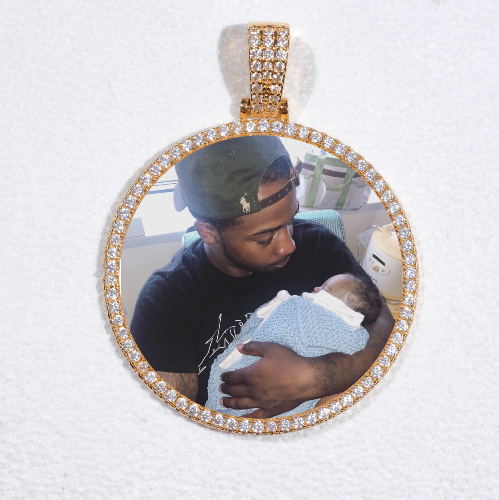 MEDIUM 3D CIRCLE CUSTOM PICTURE PENDANT