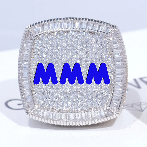 CUSTOM LETTER 3D ICED RING