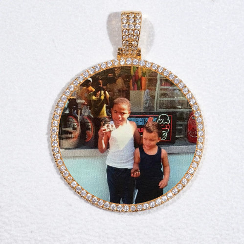 MEDIUM 3D CIRCLE CUSTOM PICTURE PENDANT