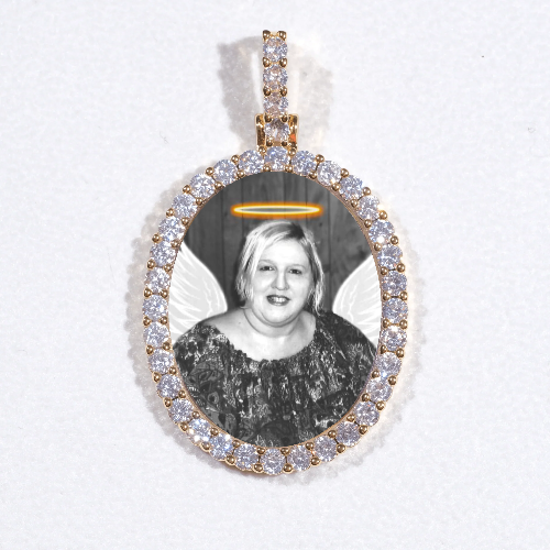 3D Oval Custom Picture Pendant