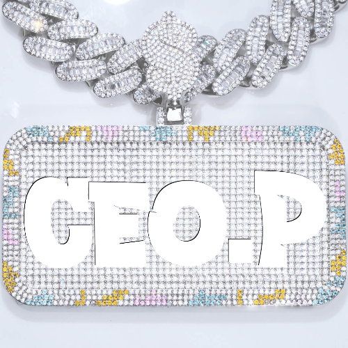 CUSTOM LETTER NECKLACE 3D COLORFUL SQUARE