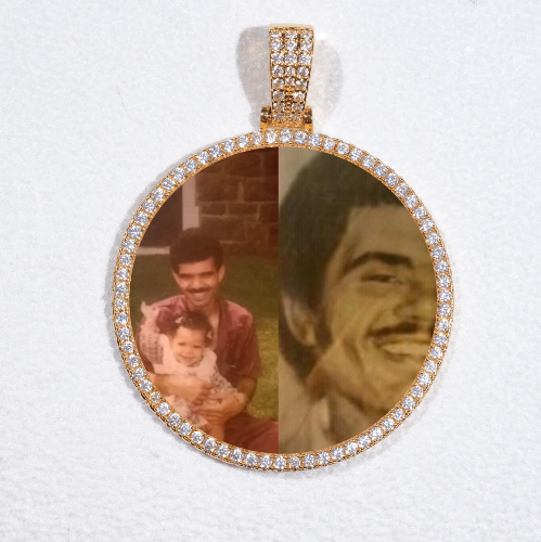 MEDIUM 3D CIRCLE CUSTOM PICTURE PENDANT