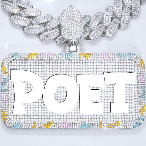 CUSTOM LETTER NECKLACE 3D COLORFUL SQUARE