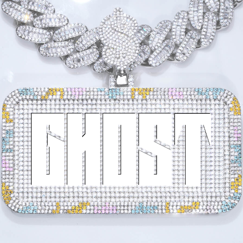 CUSTOM LETTER NECKLACE 3D COLORFUL SQUARE