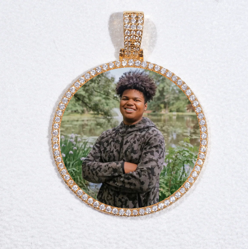 MEDIUM 3D CIRCLE CUSTOM PICTURE PENDANT