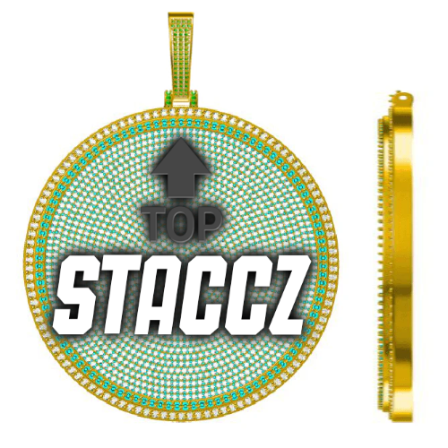 CUSTOM LETTER NECKLACE 3D BIG DISC