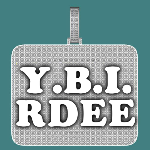 CUSTOM LETTER NECKLACE 3D BIG SQUARE