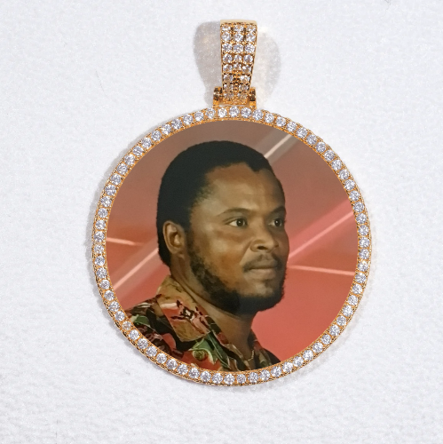 MEDIUM 3D CIRCLE CUSTOM PICTURE PENDANT