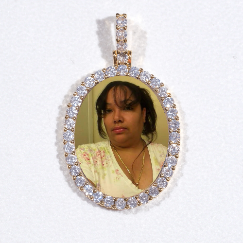 3D Oval Custom Picture Pendant