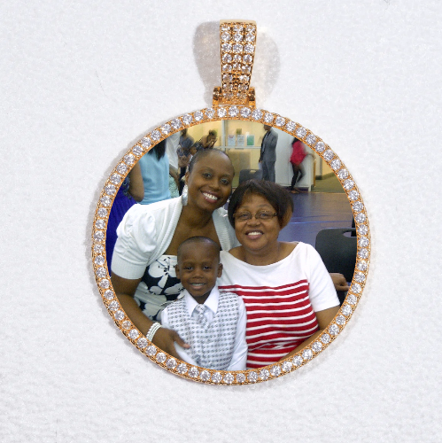 MEDIUM 3D CIRCLE CUSTOM PICTURE PENDANT