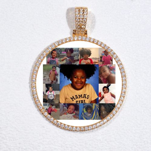 MEDIUM 3D CIRCLE CUSTOM PICTURE PENDANT