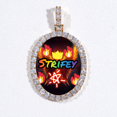 3D Oval Custom Picture Pendant