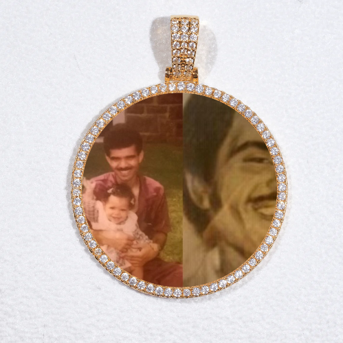 MEDIUM 3D CIRCLE CUSTOM PICTURE PENDANT