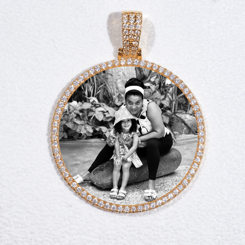 MEDIUM 3D CIRCLE CUSTOM PICTURE PENDANT
