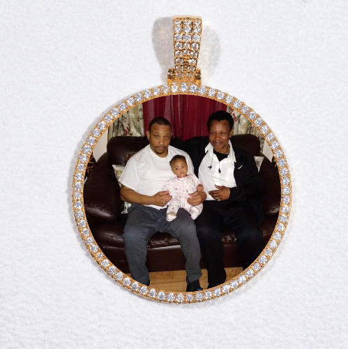 MEDIUM 3D CIRCLE CUSTOM PICTURE PENDANT