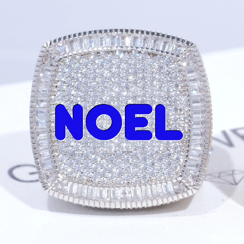 CUSTOM LETTER 3D ICED RING