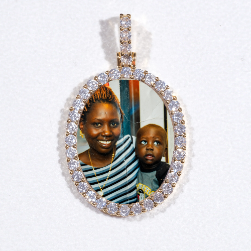 3D Oval Custom Picture Pendant